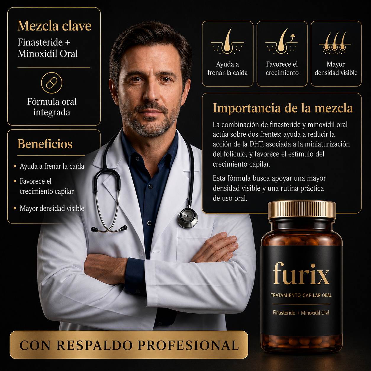 Furix | Finasteride + Minoxidil para la caída capilar