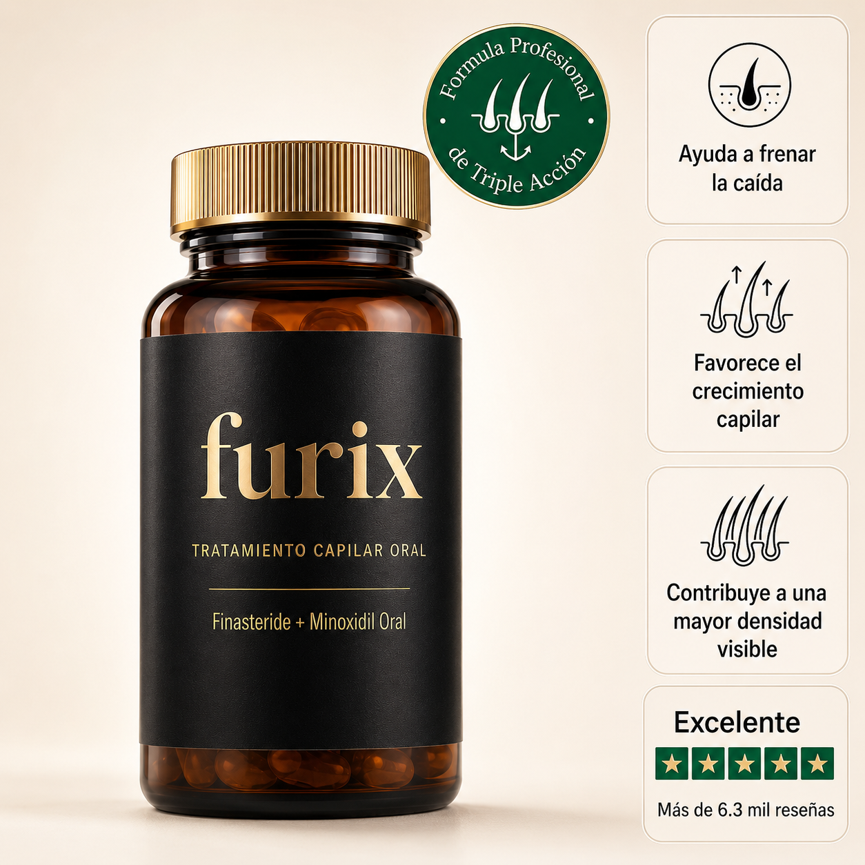 Furix | Finasteride + Minoxidil para la caída capilar